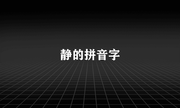 静的拼音字