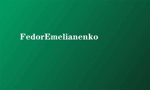 FedorEmelianenko