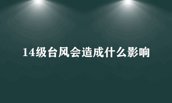 14级台风会造成什么影响