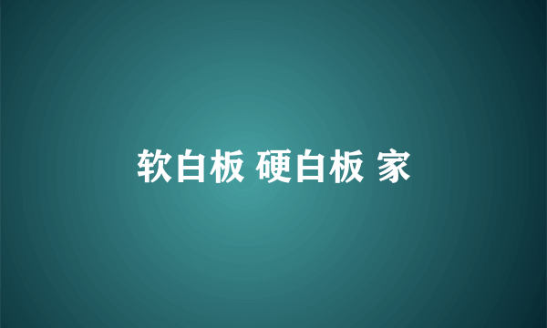 软白板 硬白板 家