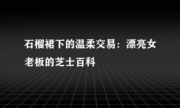 石榴裙下的温柔交易：漂亮女老板的芝士百科