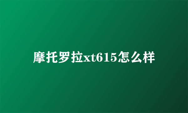 摩托罗拉xt615怎么样