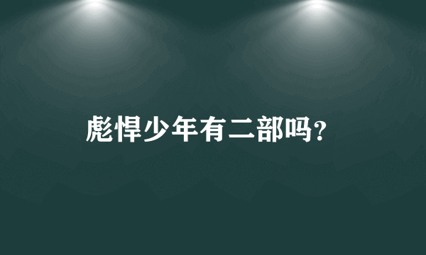 彪悍少年有二部吗？