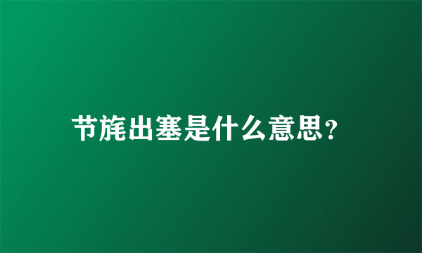节旄出塞是什么意思？