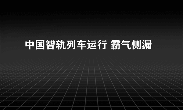 中国智轨列车运行 霸气侧漏