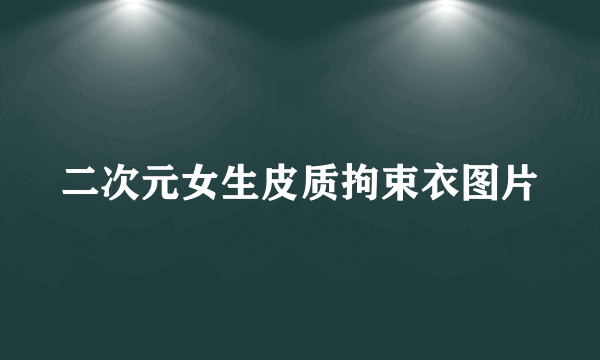 二次元女生皮质拘束衣图片
