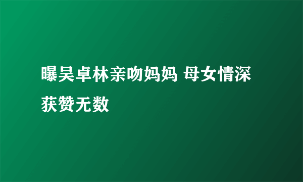 曝吴卓林亲吻妈妈 母女情深获赞无数
