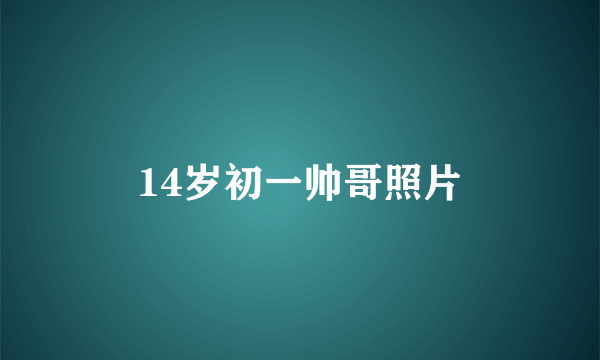 14岁初一帅哥照片