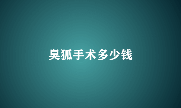 臭狐手术多少钱