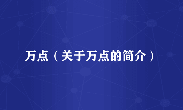 万点（关于万点的简介）