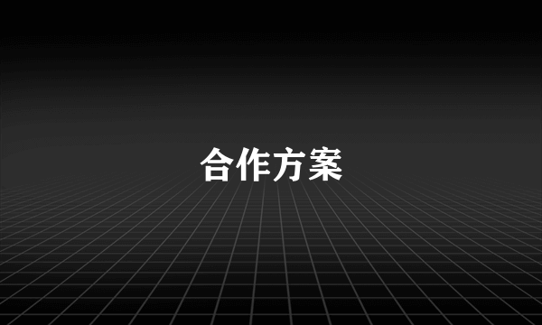合作方案