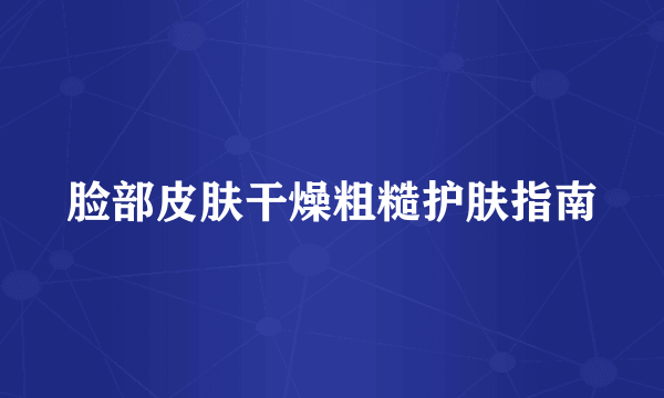 脸部皮肤干燥粗糙护肤指南