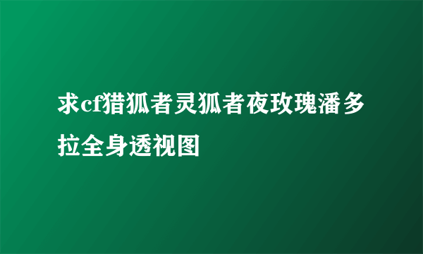 求cf猎狐者灵狐者夜玫瑰潘多拉全身透视图