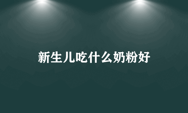 新生儿吃什么奶粉好