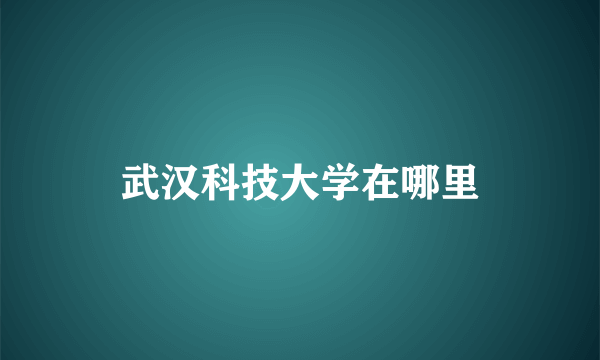 武汉科技大学在哪里