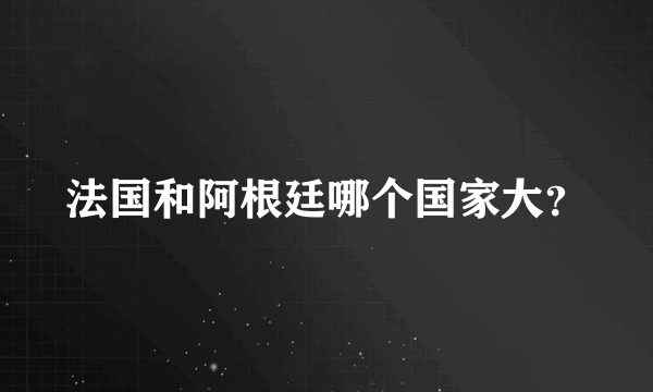 法国和阿根廷哪个国家大？