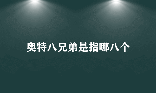 奥特八兄弟是指哪八个