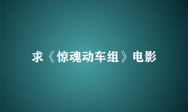 求《惊魂动车组》电影
