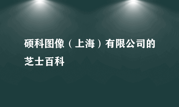 硕科图像（上海）有限公司的芝士百科