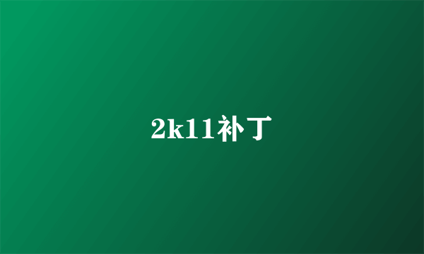 2k11补丁