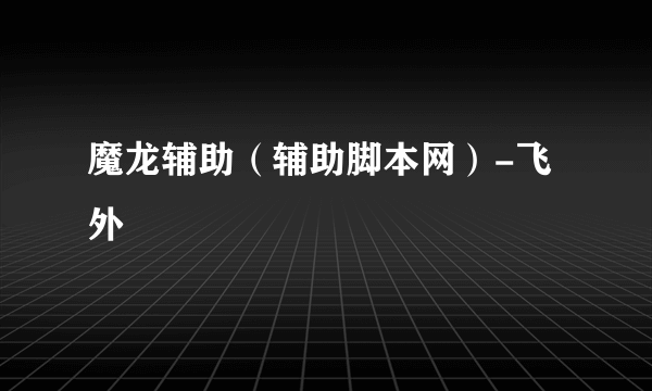 魔龙辅助（辅助脚本网）-飞外
