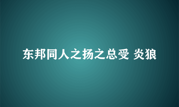 东邦同人之扬之总受 炎狼