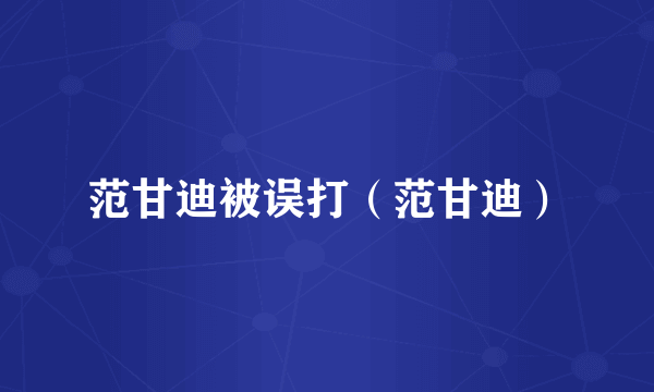 范甘迪被误打（范甘迪）