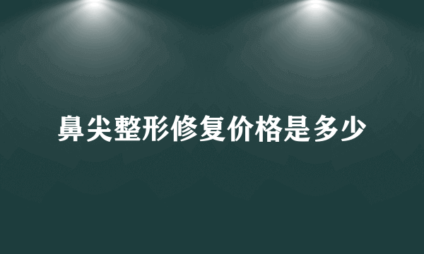鼻尖整形修复价格是多少