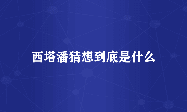 西塔潘猜想到底是什么