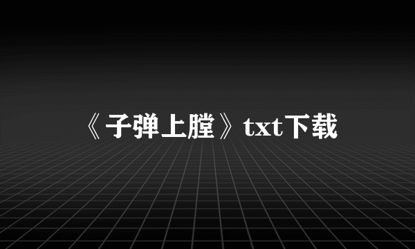 《子弹上膛》txt下载