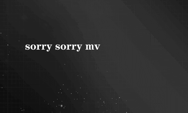 sorry sorry mv