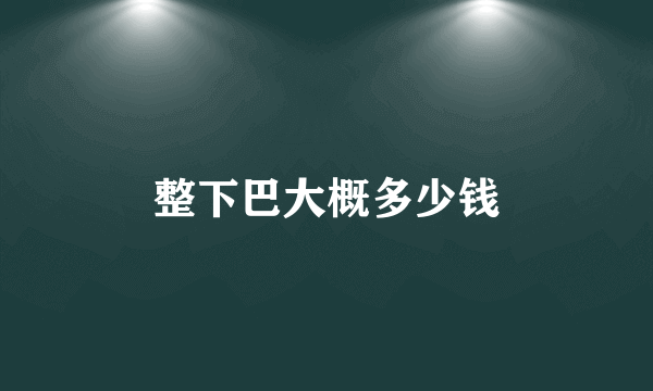 整下巴大概多少钱