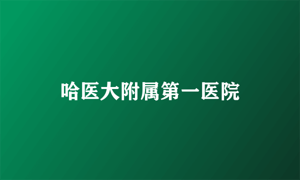哈医大附属第一医院