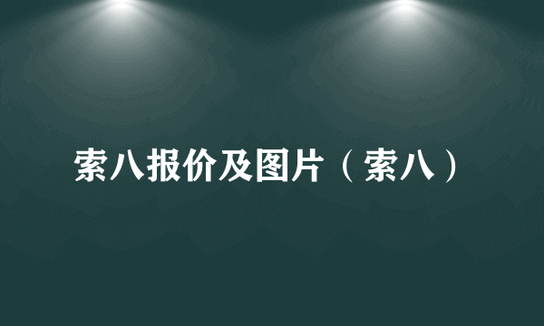 索八报价及图片（索八）