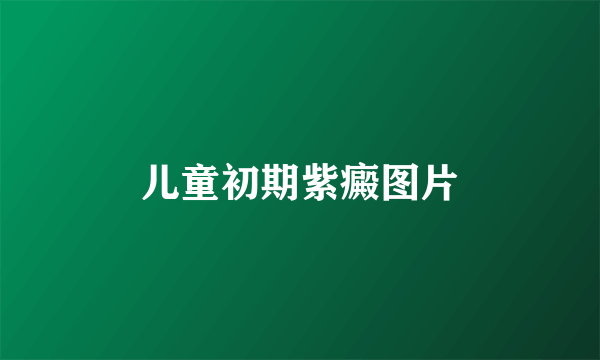 儿童初期紫癜图片