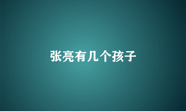 张亮有几个孩子