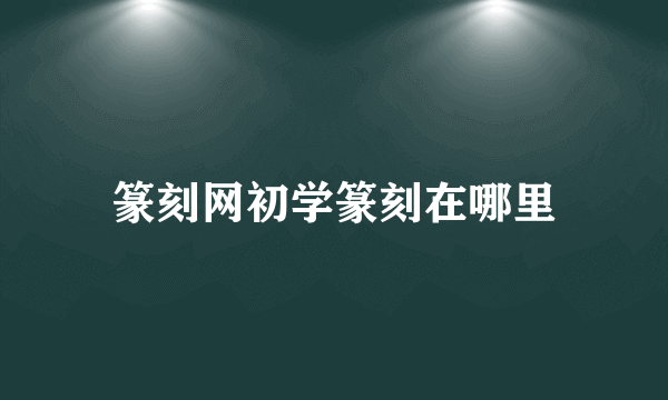 篆刻网初学篆刻在哪里