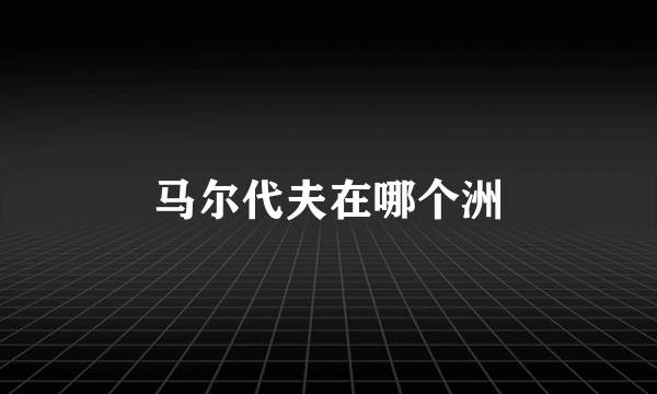 马尔代夫在哪个洲