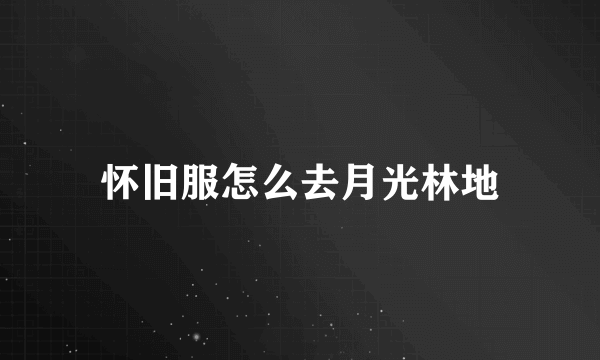 怀旧服怎么去月光林地