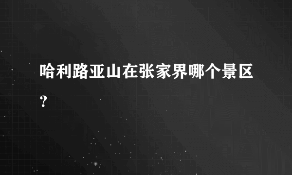哈利路亚山在张家界哪个景区？
