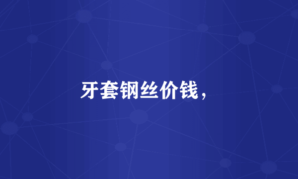 牙套钢丝价钱，