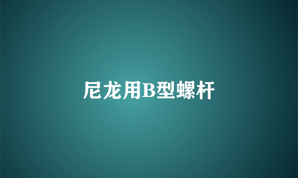尼龙用B型螺杆