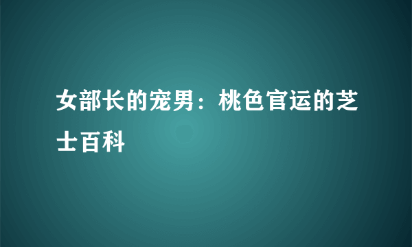 女部长的宠男：桃色官运的芝士百科