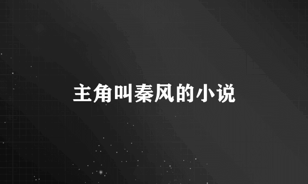 主角叫秦风的小说