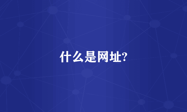 什么是网址?