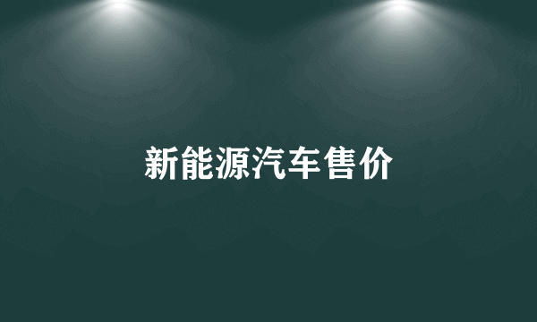 新能源汽车售价