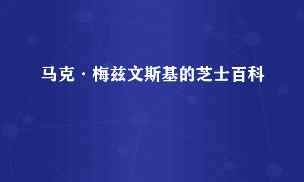 马克·梅兹文斯基的芝士百科