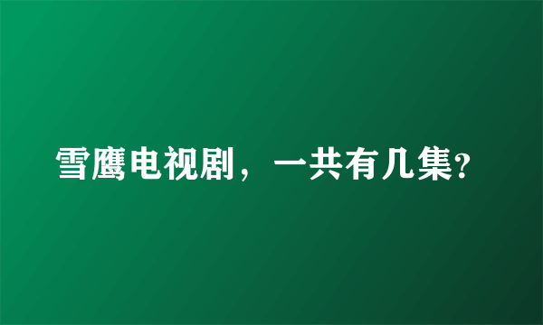 雪鹰电视剧，一共有几集？