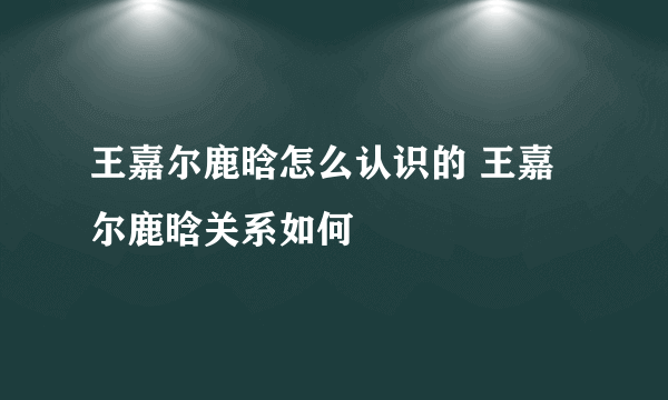 王嘉尔鹿晗怎么认识的 王嘉尔鹿晗关系如何