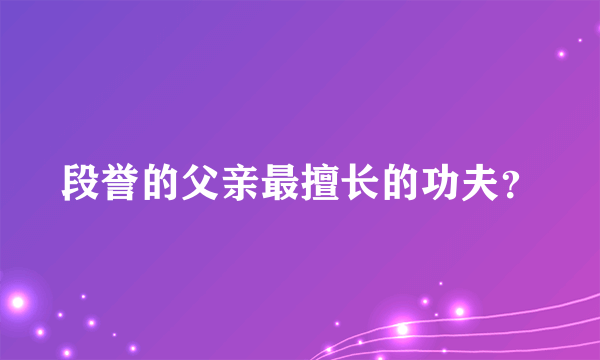 段誉的父亲最擅长的功夫？